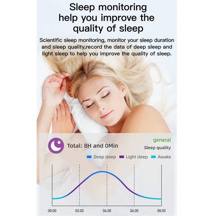 T500 1.44インチ TFT タッチスクリーンスマートウォッチ、睡眠モニタリング / 心拍数モニタリング / Bluetooth通話 / Bluetooth音楽再生対応