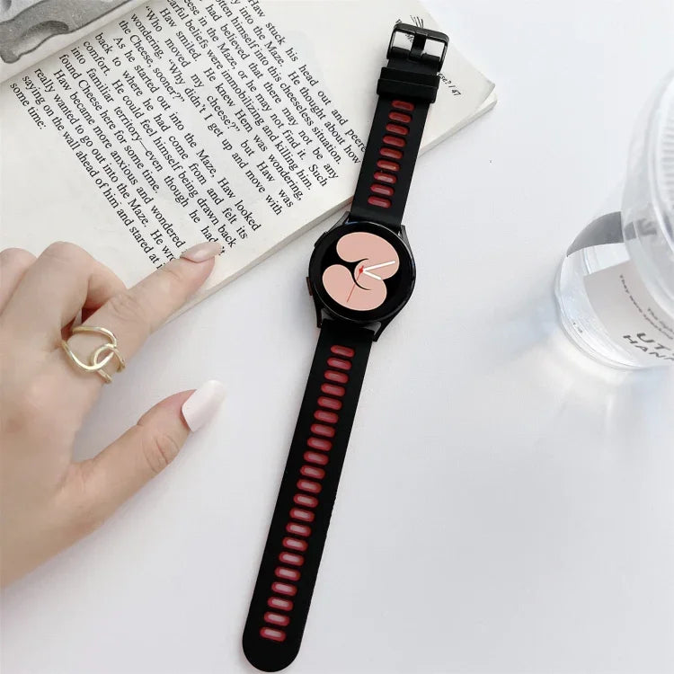 二色シリコンストラップバンド、Samsung Galaxy Watch4 40mm / 44mm用