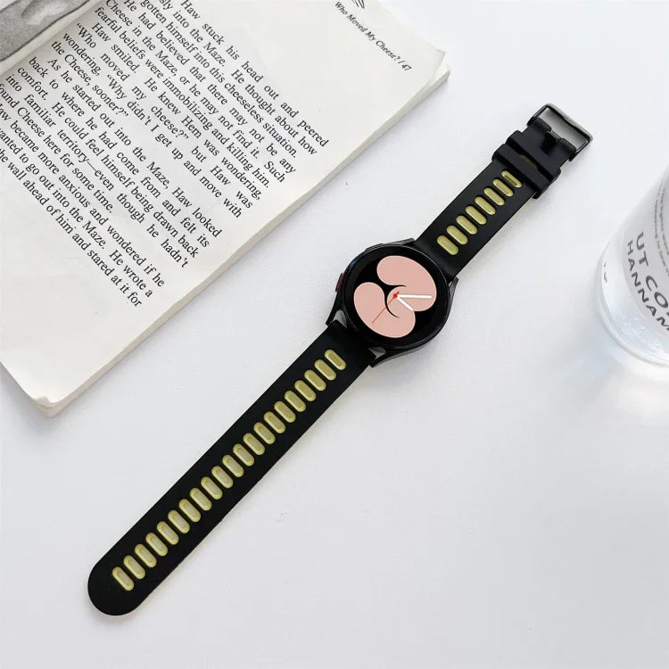 二色シリコンストラップバンド、Samsung Galaxy Watch4 40mm / 44mm用