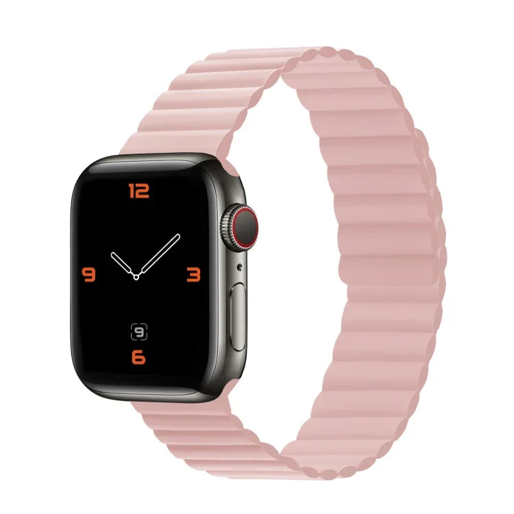 シリコン磁気一体型ショートストラップウォッチバンド、Apple Watchシリーズ 7 41mm / 6&SE&5&4 40mm / 3&2&1 38mm、7 45mm / 6&SE&5&4 44mm / 3&2&1 42mm用