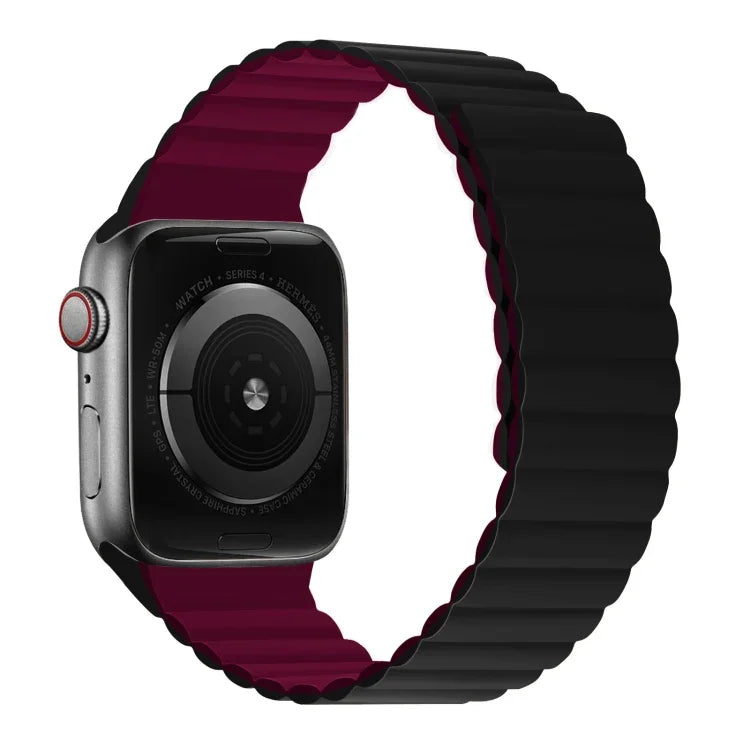 シリコン磁気一体型ショートストラップウォッチバンド、Apple Watchシリーズ 7 41mm / 6&SE&5&4 40mm / 3&2&1 38mm、7 45mm / 6&SE&5&4 44mm / 3&2&1 42mm用