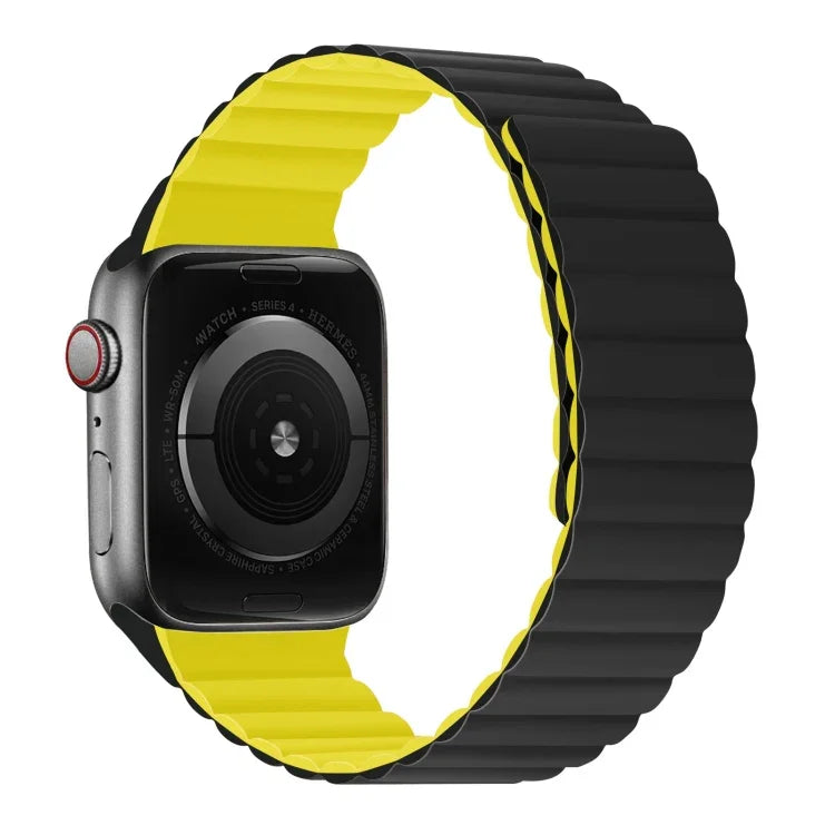 シリコン磁気一体型ショートストラップウォッチバンド、Apple Watchシリーズ 7 41mm / 6&SE&5&4 40mm / 3&2&1 38mm、7 45mm / 6&SE&5&4 44mm / 3&2&1 42mm用