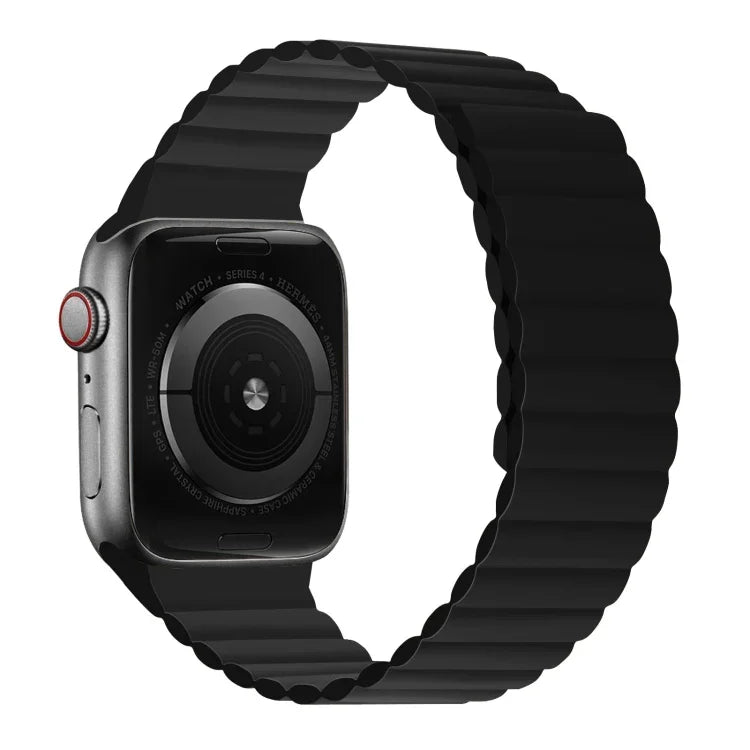 シリコン磁気一体型ショートストラップウォッチバンド、Apple Watchシリーズ 7 41mm / 6&SE&5&4 40mm / 3&2&1 38mm、7 45mm / 6&SE&5&4 44mm / 3&2&1 42mm用