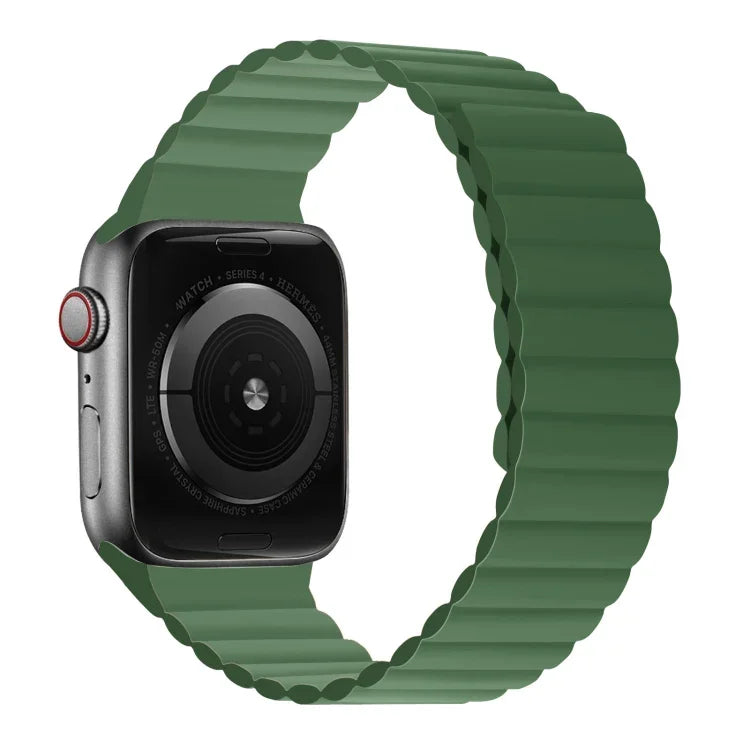 シリコン磁気一体型ショートストラップウォッチバンド、Apple Watchシリーズ 7 41mm / 6&SE&5&4 40mm / 3&2&1 38mm、7 45mm / 6&SE&5&4 44mm / 3&2&1 42mm用