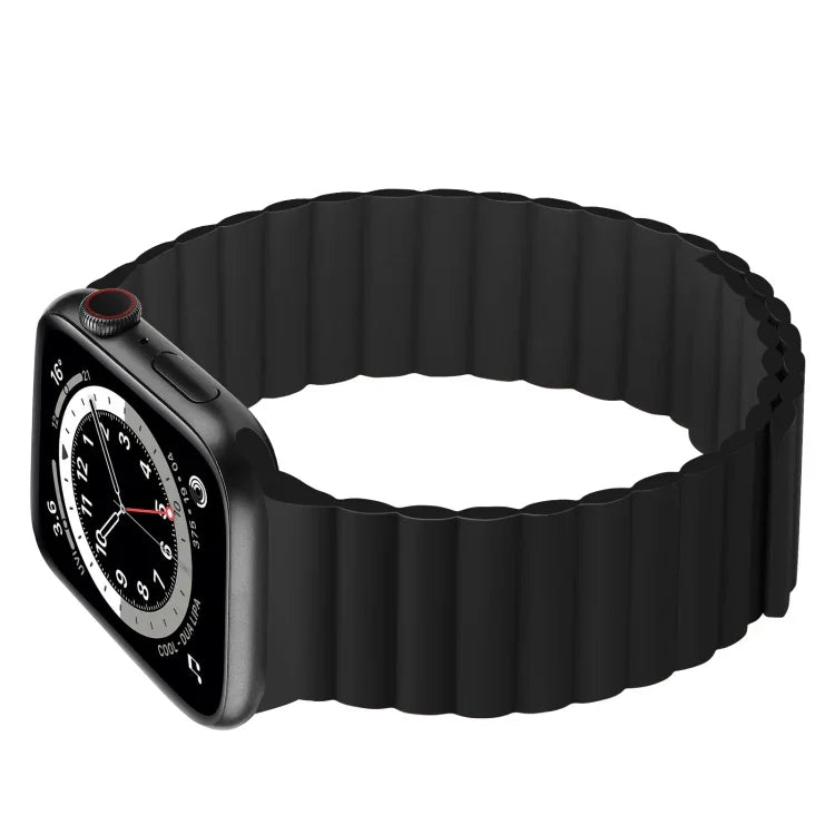 シリコン磁気一体型ロングストラップウォッチバンド、Apple Watchシリーズ 7 41mm / 6&SE&5&4 40mm / 3&2&1 38mm、7 45mm / 6&SE&5&4 44mm / 3&2&1 42mm用