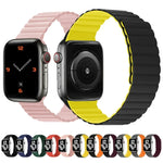 シリコン磁気一体型ロングストラップウォッチバンド、Apple Watchシリーズ 7 41mm / 6&SE&5&4 40mm / 3&2&1 38mm、7 45mm / 6&SE&5&4 44mm / 3&2&1 42mm用