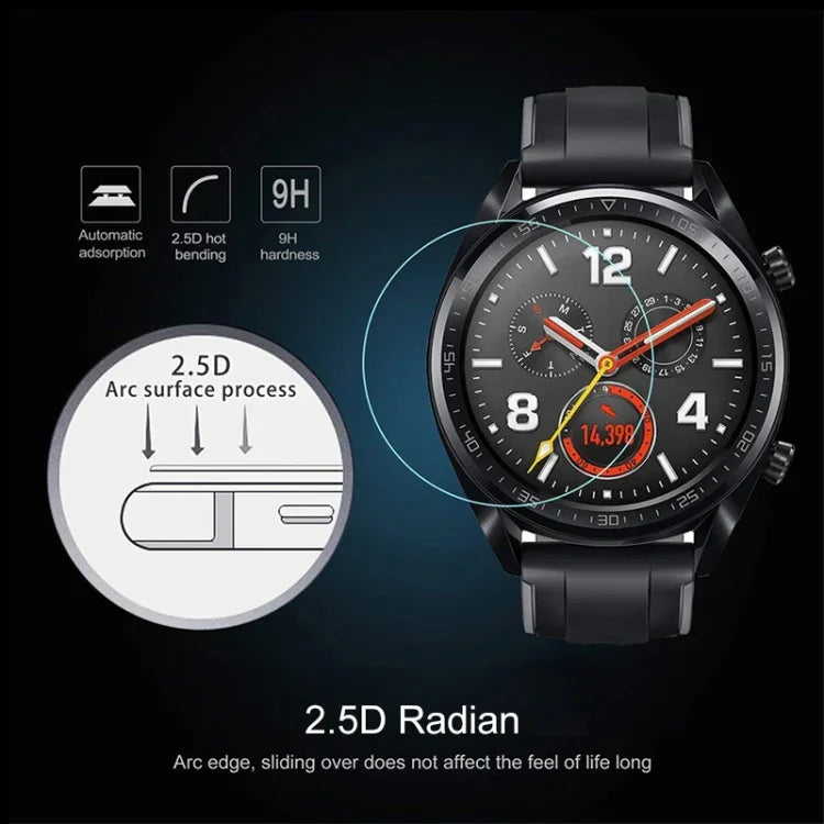 22mm直径ユニバーサル強化ガラスフィルム Samsung / LG / Sony / Huawei / Garmin用, 22mm
