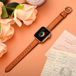 14mmレザーストラップウォッチバンド、Apple Watchシリーズ 7 41mm / 6&SE&5&4 40mm / 3&2&1 38mm、7 45mm / 6&SE&5&4 44mm / 3&2&1 42mm用