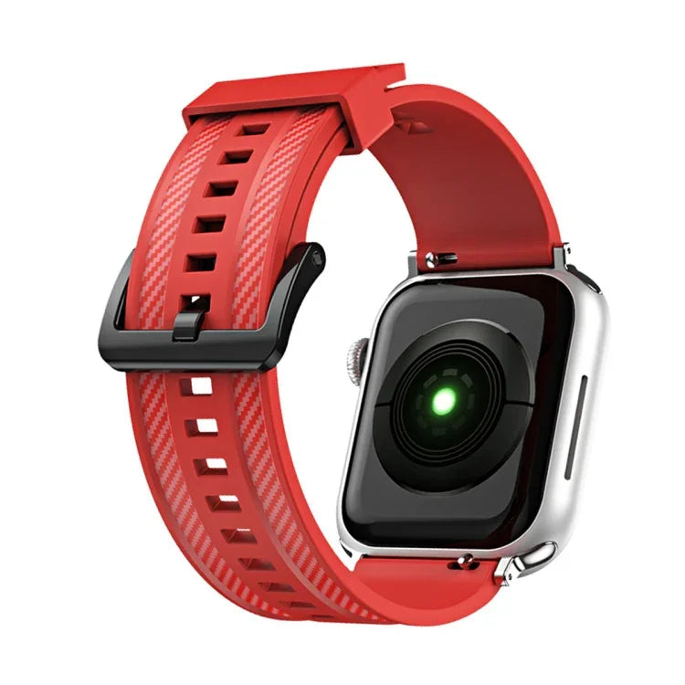 カーボンファイバー質感交換用ウォッチバンド、Apple Watchシリーズ 7 41mm / 6&SE&5&4 40mm / 3&2&1 38mm、7 45mm / 6&SE&5&4 44mm / 3&2&1 42mm用