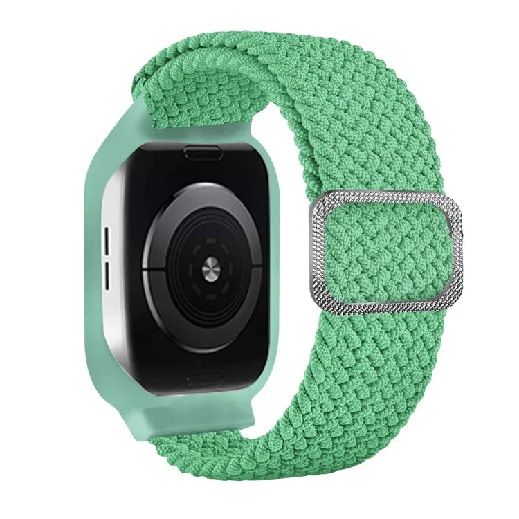 TPUフレームバックル編み込み一体型交換用ウォッチバンド、Apple Watchシリーズ 6 & SE & 5 & 4 40mm / 3 & 2 & 1 38mm、6 & SE & 5 & 4 44mm / 3 & 2 & 1 42mm用