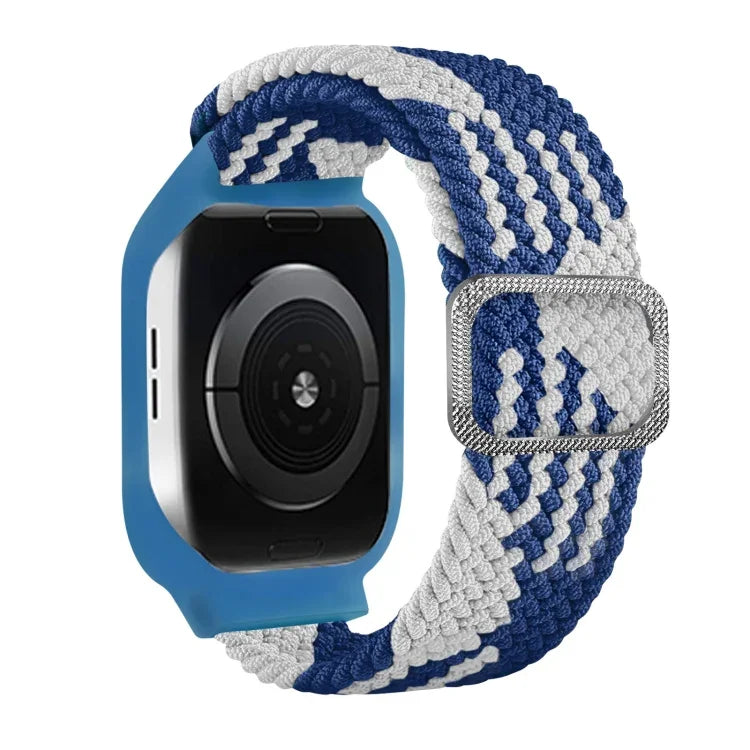 TPUフレームバックル編み込み一体型交換用ウォッチバンド、Apple Watchシリーズ 6 & SE & 5 & 4 40mm / 3 & 2 & 1 38mm、6 & SE & 5 & 4 44mm / 3 & 2 & 1 42mm用