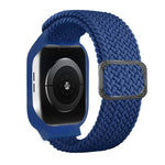 TPUフレームバックル編み込み一体型交換用ウォッチバンド、Apple Watchシリーズ 6 & SE & 5 & 4 40mm / 3 & 2 & 1 38mm、6 & SE & 5 & 4 44mm / 3 & 2 & 1 42mm用