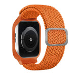 TPUフレームバックル編み込み一体型交換用ウォッチバンド、Apple Watchシリーズ 6 & SE & 5 & 4 40mm / 3 & 2 & 1 38mm、6 & SE & 5 & 4 44mm / 3 & 2 & 1 42mm用