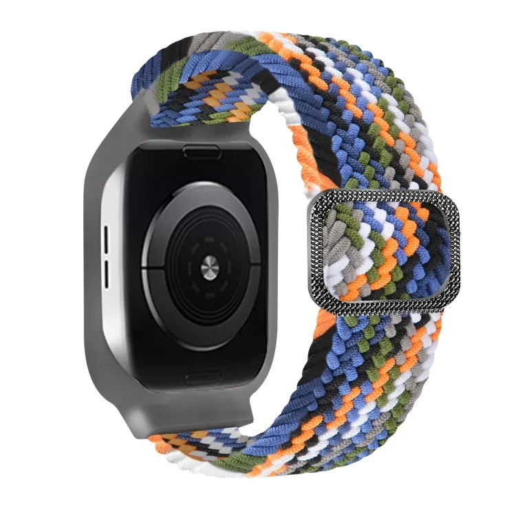 TPUフレームバックル編み込み一体型交換用ウォッチバンド、Apple Watchシリーズ 6 & SE & 5 & 4 40mm / 3 & 2 & 1 38mm、6 & SE & 5 & 4 44mm / 3 & 2 & 1 42mm用