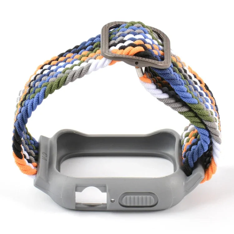 TPUフレームバックル編み込み一体型交換用ウォッチバンド、Apple Watchシリーズ 6 & SE & 5 & 4 40mm / 3 & 2 & 1 38mm、6 & SE & 5 & 4 44mm / 3 & 2 & 1 42mm用