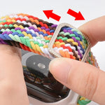 TPUフレームバックル編み込み一体型交換用ウォッチバンド、Apple Watchシリーズ 6 & SE & 5 & 4 40mm / 3 & 2 & 1 38mm、6 & SE & 5 & 4 44mm / 3 & 2 & 1 42mm用