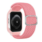 TPUフレームバックル編み込み一体型交換用ウォッチバンド、Apple Watchシリーズ 6 & SE & 5 & 4 40mm / 3 & 2 & 1 38mm、6 & SE & 5 & 4 44mm / 3 & 2 & 1 42mm用