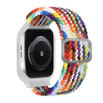TPUフレームバックル編み込み一体型交換用ウォッチバンド、Apple Watchシリーズ 6 & SE & 5 & 4 40mm / 3 & 2 & 1 38mm、6 & SE & 5 & 4 44mm / 3 & 2 & 1 42mm用