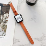 ライチテクスチャースリムストラップウォッチバンド、Apple Watchシリーズ 7 41mm / 6&SE&5&4 40mm / 3&2&1 38mm、7 45mm / 6&SE&5&4 44mm / 3&2&1 42mm用
