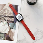 ライチテクスチャースリムストラップウォッチバンド、Apple Watchシリーズ 7 41mm / 6&SE&5&4 40mm / 3&2&1 38mm、7 45mm / 6&SE&5&4 44mm / 3&2&1 42mm用