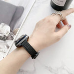 ライチテクスチャースリムストラップウォッチバンド、Apple Watchシリーズ 7 41mm / 6&SE&5&4 40mm / 3&2&1 38mm、7 45mm / 6&SE&5&4 44mm / 3&2&1 42mm用