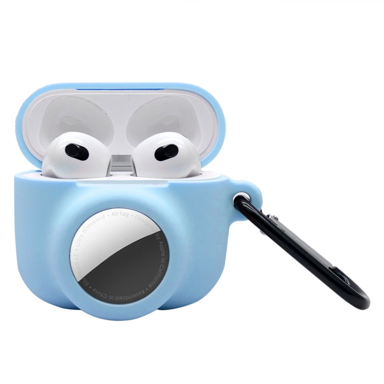 2in1 衝撃吸収 全面保護シリコン保護ケース AirPods 3／AirTag第2世代／第1世代用、AirPods 3／AirTag対応