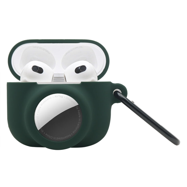 2in1 衝撃吸収 全面保護シリコン保護ケース AirPods 3／AirTag第2世代／第1世代用、AirPods 3／AirTag対応
