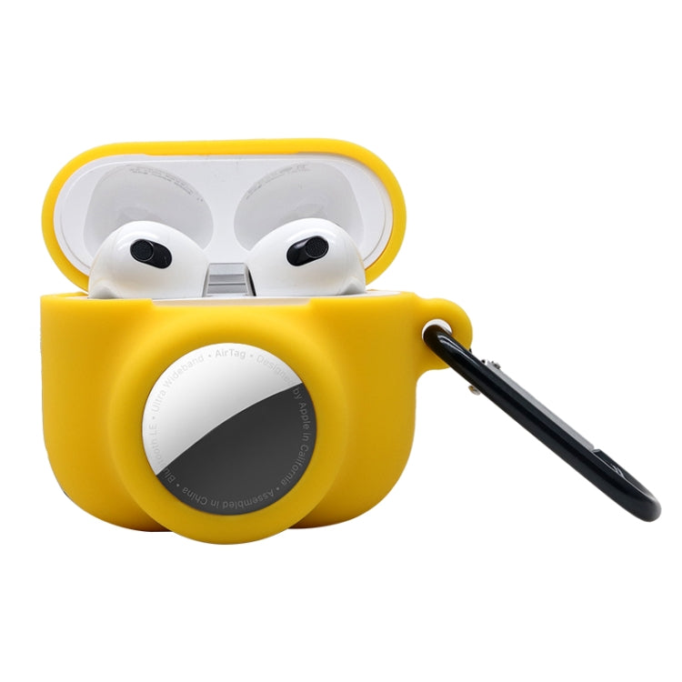 2in1 衝撃吸収 全面保護シリコン保護ケース AirPods 3／AirTag第2世代／第1世代用、AirPods 3／AirTag対応