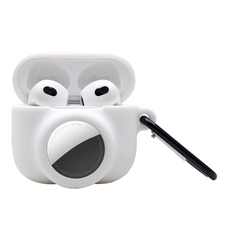 2in1 衝撃吸収 全面保護シリコン保護ケース AirPods 3／AirTag第2世代／第1世代用、AirPods 3／AirTag対応