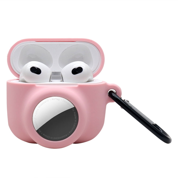 2in1 衝撃吸収 全面保護シリコン保護ケース AirPods 3／AirTag第2世代／第1世代用、AirPods 3／AirTag対応