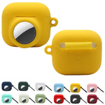 2in1 衝撃吸収 全面保護シリコン保護ケース AirPods 3／AirTag第2世代／第1世代用、AirPods 3／AirTag対応