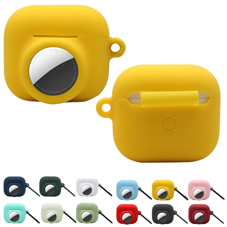 2in1 衝撃吸収 全面保護シリコン保護ケース AirPods 3／AirTag第2世代／第1世代用、AirPods 3／AirTag対応