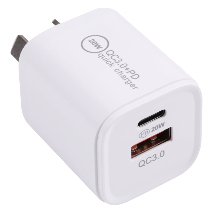 20WACB 20W QC3.0 + PD クイックチャージャー、AUプラグ、EUプラグ、USプラグ