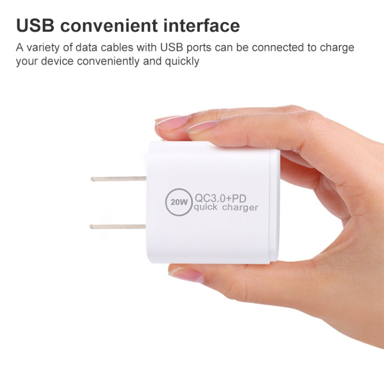 20WACB 20W QC3.0 + PD クイックチャージャー、AUプラグ、EUプラグ、USプラグ