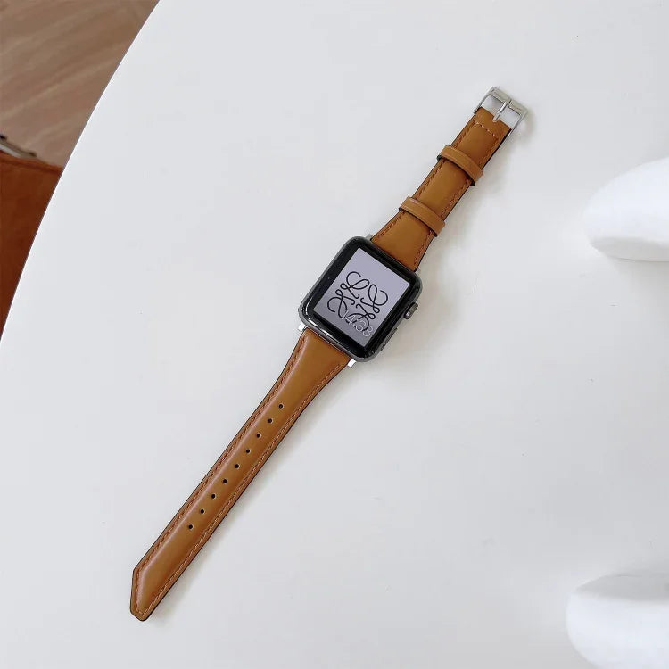 ナイフテール型カウハイド交換用ウォッチバンド、Apple Watchシリーズ用、7 45mm / 6&SE&5&4 44mm / 3&2&1 42mm、7 41mm / 6&SE&5&4 40mm / 3&2&1 38mm