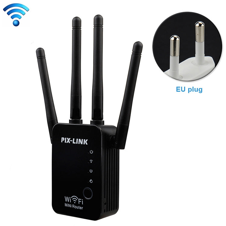 ワイヤレススマートWiFiルーターリピーター 4本WiFiアンテナ付き、EUプラグ ブラック、EUプラグ ホワイト、英国プラグ ブラック、英国プラグ ホワイト、米国プラグ ブラック、米国プラグ ホワイト