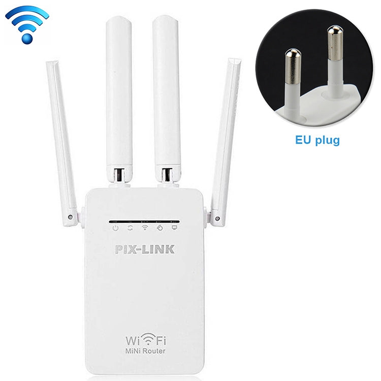 ワイヤレススマートWiFiルーターリピーター 4本WiFiアンテナ付き、EUプラグ ブラック、EUプラグ ホワイト、英国プラグ ブラック、英国プラグ ホワイト、米国プラグ ブラック、米国プラグ ホワイト