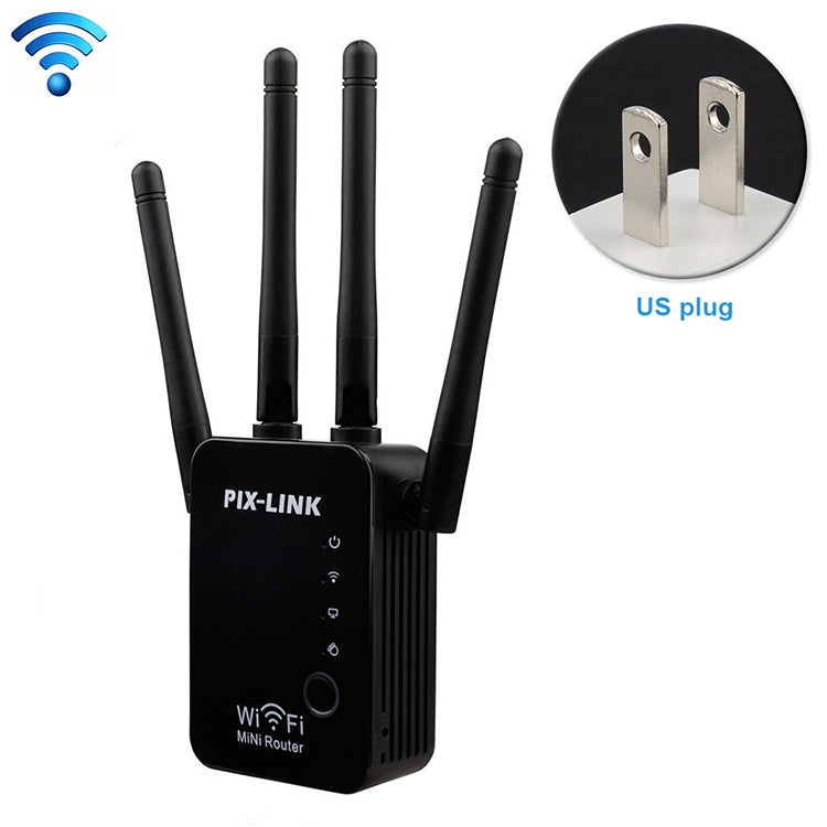 ワイヤレススマートWiFiルーターリピーター 4本WiFiアンテナ付き、EUプラグ ブラック、EUプラグ ホワイト、英国プラグ ブラック、英国プラグ ホワイト、米国プラグ ブラック、米国プラグ ホワイト