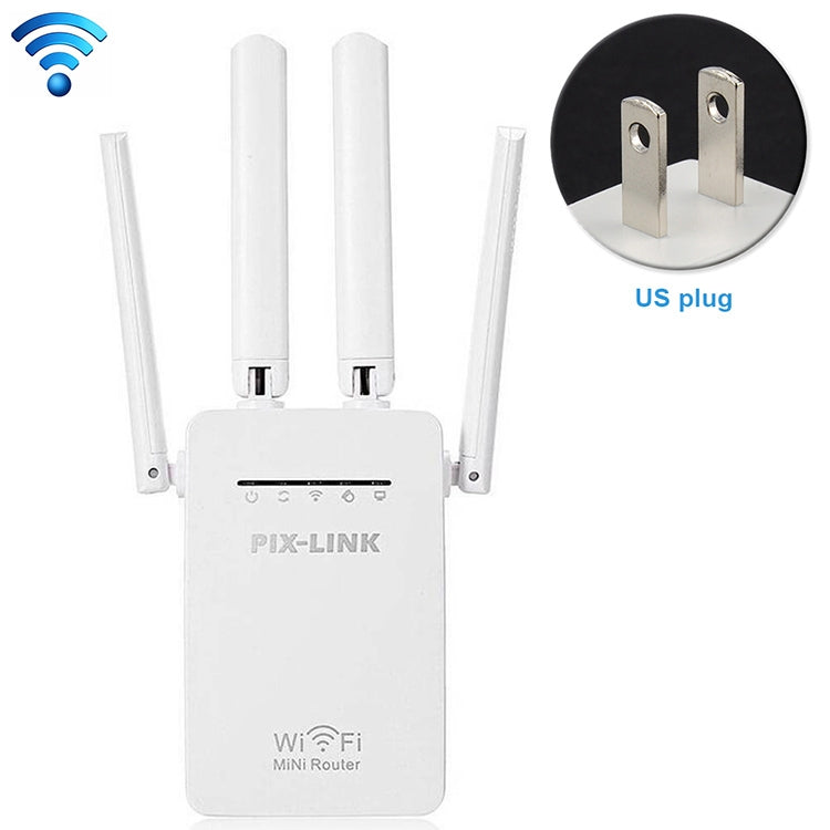 ワイヤレススマートWiFiルーターリピーター 4本WiFiアンテナ付き、EUプラグ ブラック、EUプラグ ホワイト、英国プラグ ブラック、英国プラグ ホワイト、米国プラグ ブラック、米国プラグ ホワイト