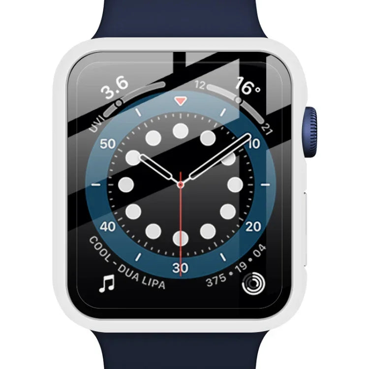 IMAK 衝撃吸収PC保護ケース＋強化ガラスフィルム、Apple Watchシリーズ 6 & SE & 5 & 4 44mm用、Apple Watchシリーズ 3 & 2 & 1 42mm用、Apple Watchシリーズ 6 & SE & 5 & 4 40mm用、Apple Watchシリーズ 3 & 2 & 1 38mm用