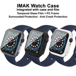 IMAK 衝撃吸収PC保護ケース＋強化ガラスフィルム、Apple Watchシリーズ 6 & SE & 5 & 4 44mm用、Apple Watchシリーズ 3 & 2 & 1 42mm用、Apple Watchシリーズ 6 & SE & 5 & 4 40mm用、Apple Watchシリーズ 3 & 2 & 1 38mm用