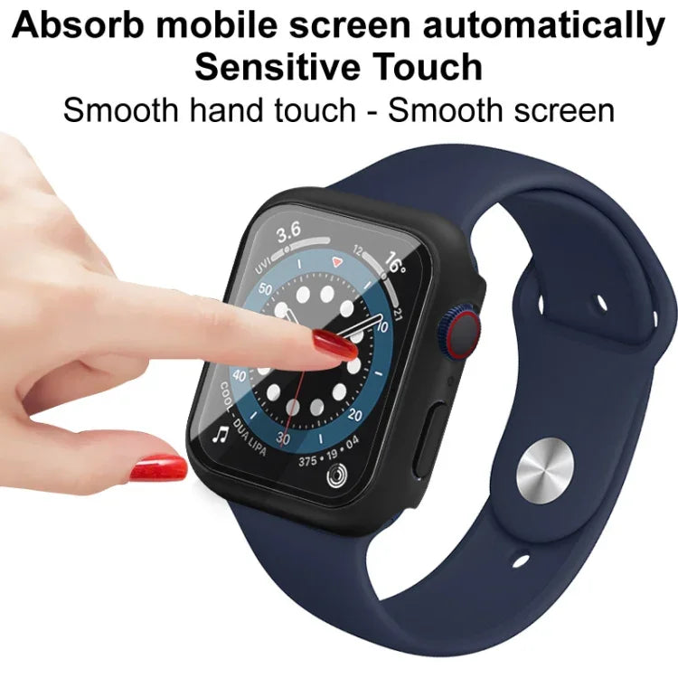 IMAK 衝撃吸収PC保護ケース＋強化ガラスフィルム、Apple Watchシリーズ 6 & SE & 5 & 4 44mm用、Apple Watchシリーズ 3 & 2 & 1 42mm用、Apple Watchシリーズ 6 & SE & 5 & 4 40mm用、Apple Watchシリーズ 3 & 2 & 1 38mm用