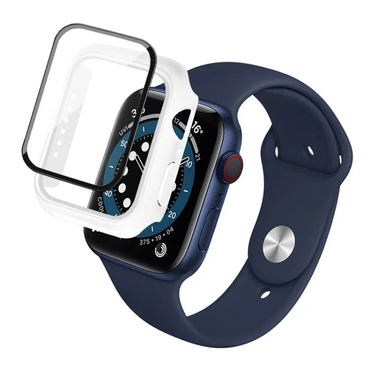 IMAK 衝撃吸収PC保護ケース＋強化ガラスフィルム、Apple Watchシリーズ 6 & SE & 5 & 4 44mm用、Apple Watchシリーズ 3 & 2 & 1 42mm用、Apple Watchシリーズ 6 & SE & 5 & 4 40mm用、Apple Watchシリーズ 3 & 2 & 1 38mm用