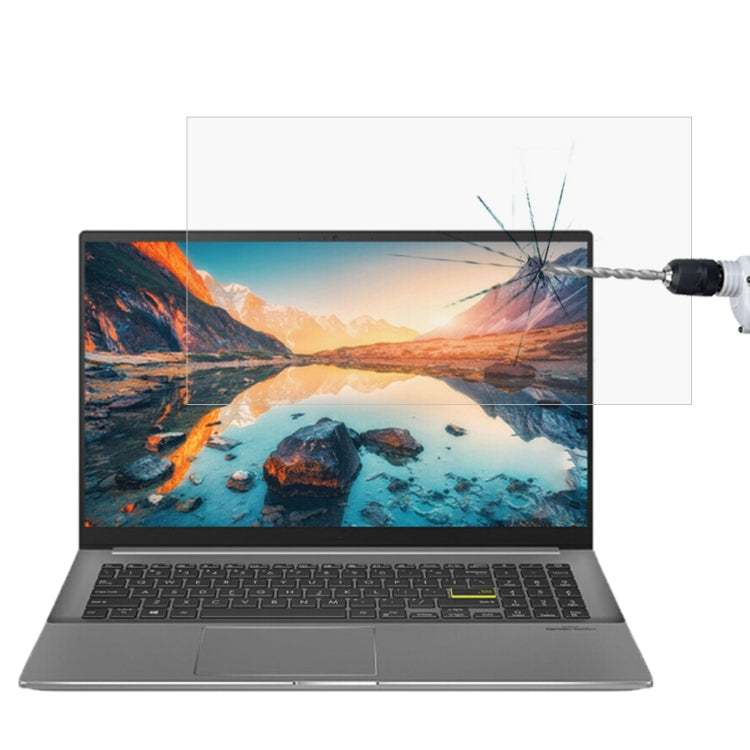 ノートパソコン画面HD強化ガラス保護フィルム、Asus FL8700 15.6インチ用、Asus Mars15 15.6インチ用、Asus ProArt G15 15.6インチ用、Asus PX554FB8145 15.6インチ用、Asus PX574FB8265 15.6インチ用、Asus V5000FB8265 15.6インチ用