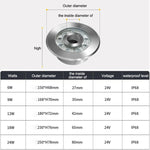 景観リングLEDステンレス製水中噴水ライト、6W、9W、12W、18W、24W