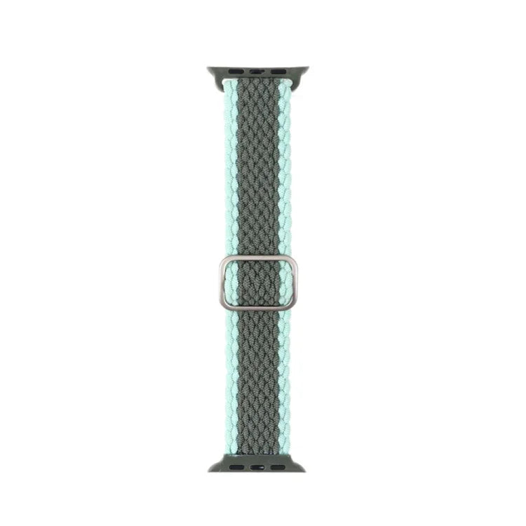 調節可能なストライプ織りナイロンストラップウォッチバンド、Apple Watchシリーズ用、7 41mm / 6&SE&5&4 40mm / 3&2&1 38mm、7 45mm / 6&SE&5&4 44mm / 3&2&1 42mm