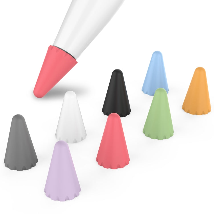 Apple Pencil 1 / 2用Stoyobeユニバーサルシリコンニブキャップ8個セット、ミックスカラー、女性用、男性用