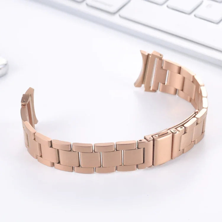 三連ビーズ小型ウエストスチールストラップウォッチバンド、Samsung Galaxy Watch4 40mm / 44mm用