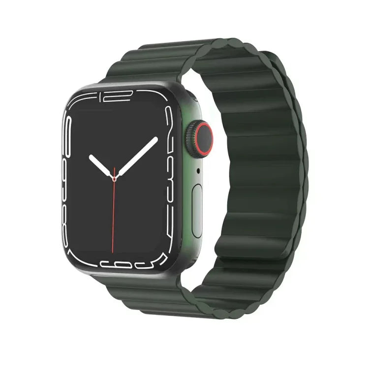 ミューチュアル リキッドシリコン 磁気ストラップ 時計バンド、Apple Watch シリーズ 7 41mm / 6&SE&5&4 40mm / 3&2&1 38mm、7 45mm / 6&SE&5&4 44mm / 3&2&1 42mm 用
