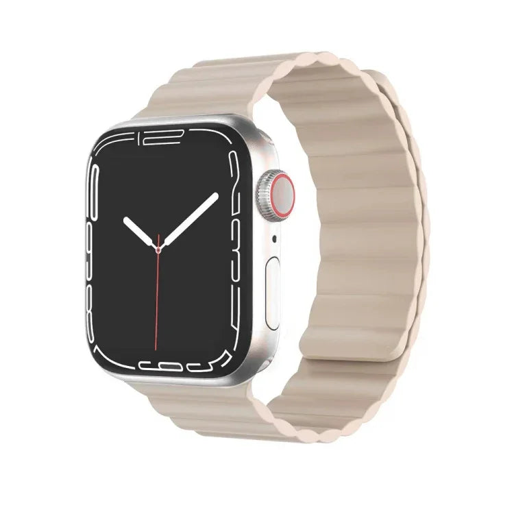 ミューチュアル リキッドシリコン 磁気ストラップ 時計バンド、Apple Watch シリーズ 7 41mm / 6&SE&5&4 40mm / 3&2&1 38mm、7 45mm / 6&SE&5&4 44mm / 3&2&1 42mm 用